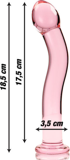 Ibiza Γυάλινο Dildo Ροζ 18.5cm