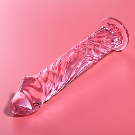 Ibiza Γυάλινο Dildo Ροζ 17cm
