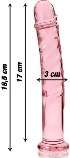 Ibiza Γυάλινο Dildo Ροζ 18.5cm