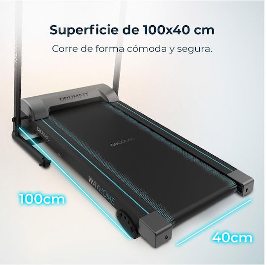 Cecotec DrumFit WayHome 1000 Runner Sprint 0.8hp Електрическа Сгъваема Бягаща Пътека за Потребител до 100 кг