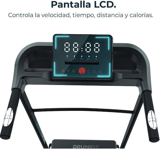 Cecotec DrumFit WayHome 1200 Sprint CEC-07181 2.5hp Ηλεκτρικός Αναδιπλούμενος Διάδρομος Γυμναστικής για Χρήστη έως 100kg