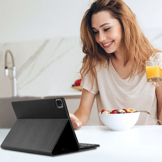 Buddi Zuna Flip Cover With Keyboard In English US Black (iPad Pro 2022 11'')