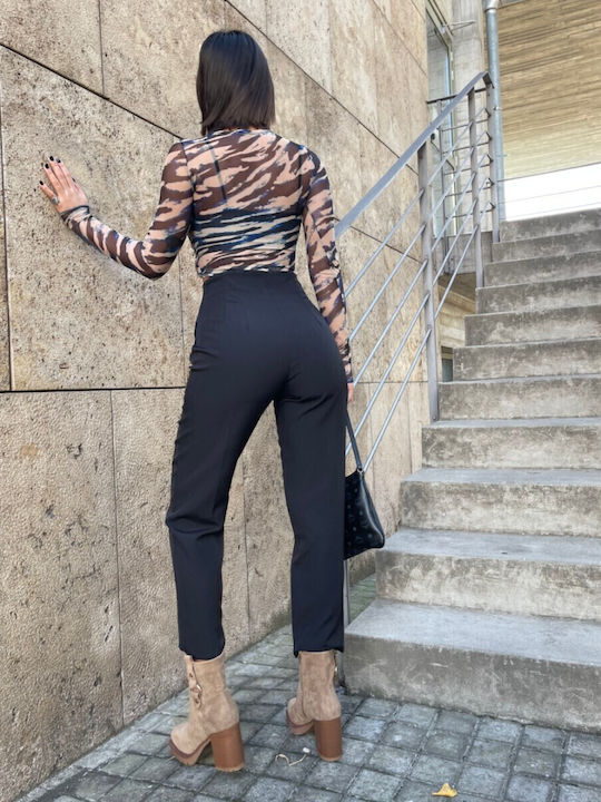 Women's Fabric Trousers Black