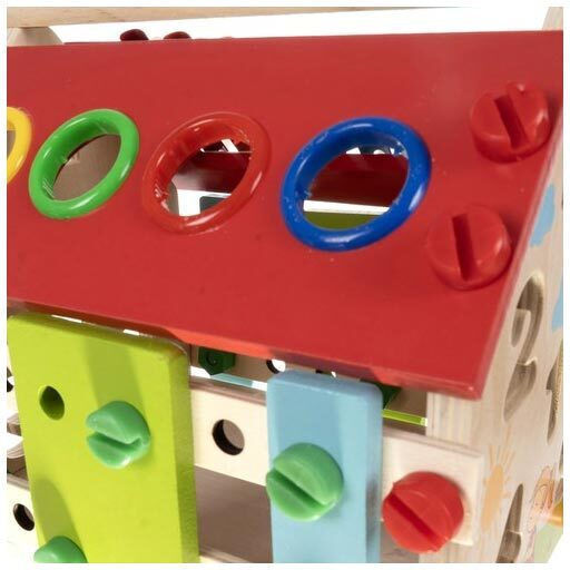 Kruzzel Shape Sorting Toy Little house made of Wood for 36++ Months