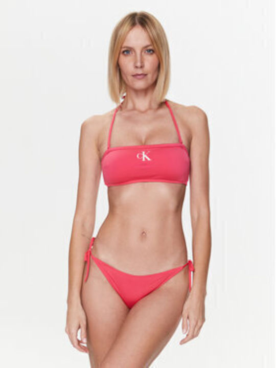 Calvin Klein Triangle Bikini Top Pink