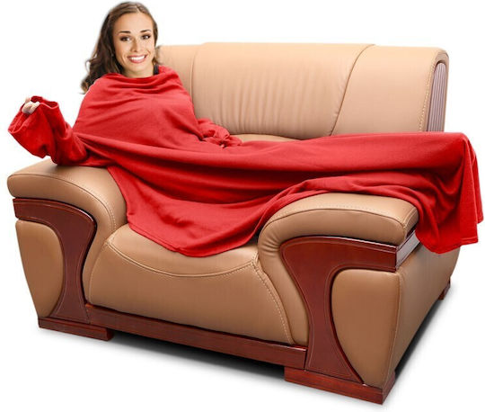 Fleece Decke mit Ärmeln 135x180cm Blaue