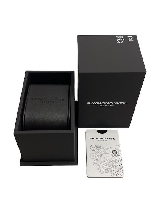Raymond Weil Freelancer Ανδρικό Ρολόι 42.5mm Αυτόματο με Ασημί Μεταλλικό Μπρασελέ