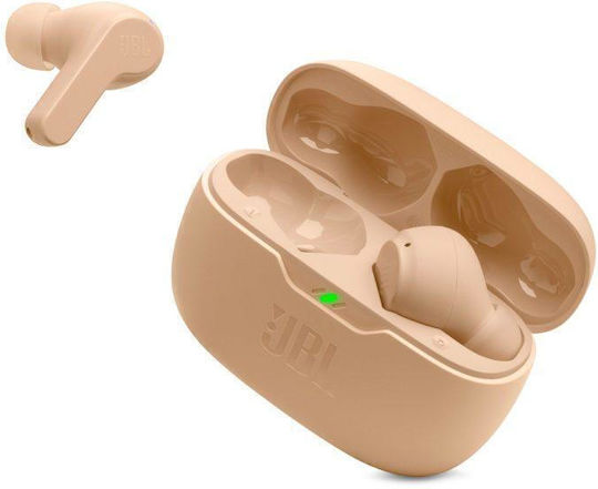 JBL Wave Beam In-ear Bluetooth Handsfree Earphones with Sweat Resistance and Charging Case Beige