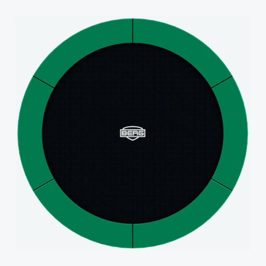 Berg Toys Favorit Regular 380 Trampolin Draußen Durchmesser 380cm mit Netz Grün