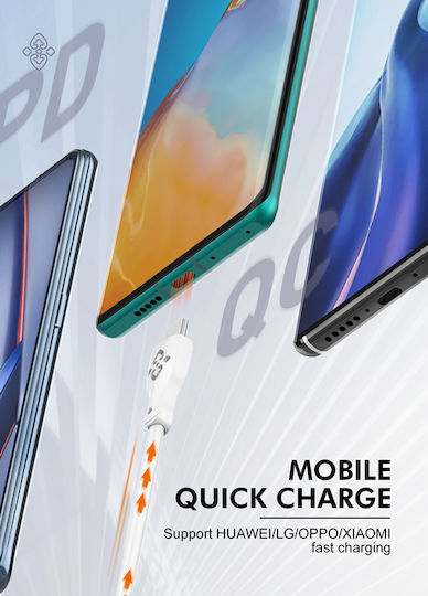 Ldnio USB 2.0 Cable USB-C male - USB-C 65W PD Λευκό 2m LC812