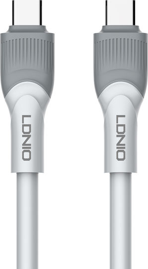 Ldnio USB 2.0 Cable USB-C male - USB-C 100W PD Γκρι 2m LC602