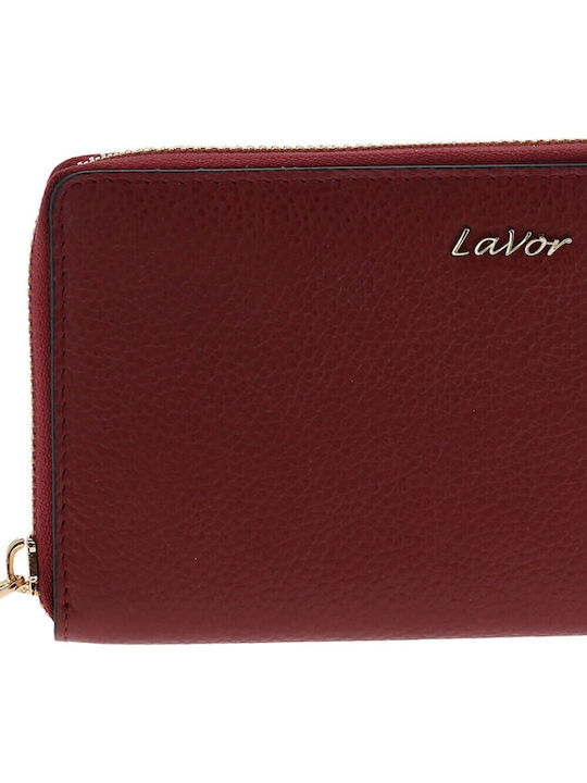 Large Leather Women's Wallet Cards with RFID Burgundy
