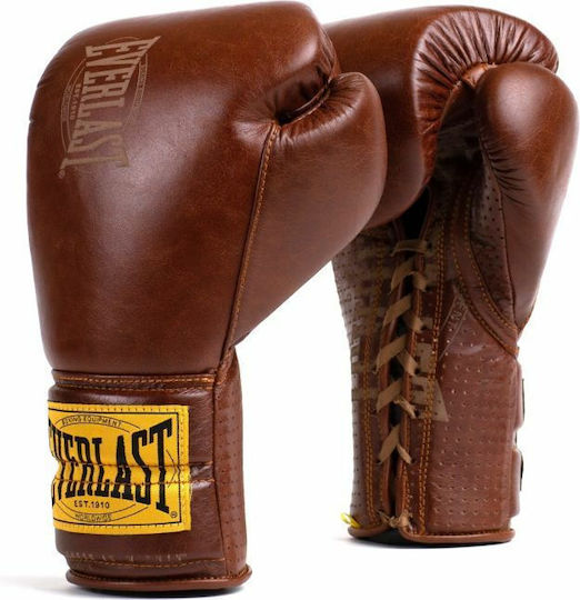 Everlast 1910 Pro Sparring Боксови Ръкавици за Състезание Кафяв