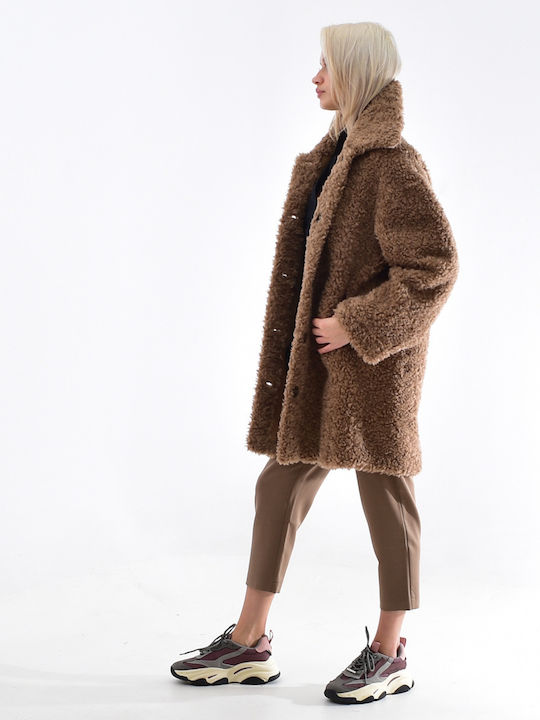 Studio Ar Wool Женски Brown Палто