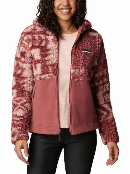 Columbia Winter Pass Sherpa Women's Cardigan with Zipper Beetroot.