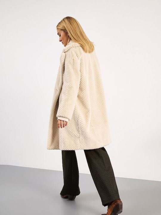 Attrattivo Women's Midi Coat Beige