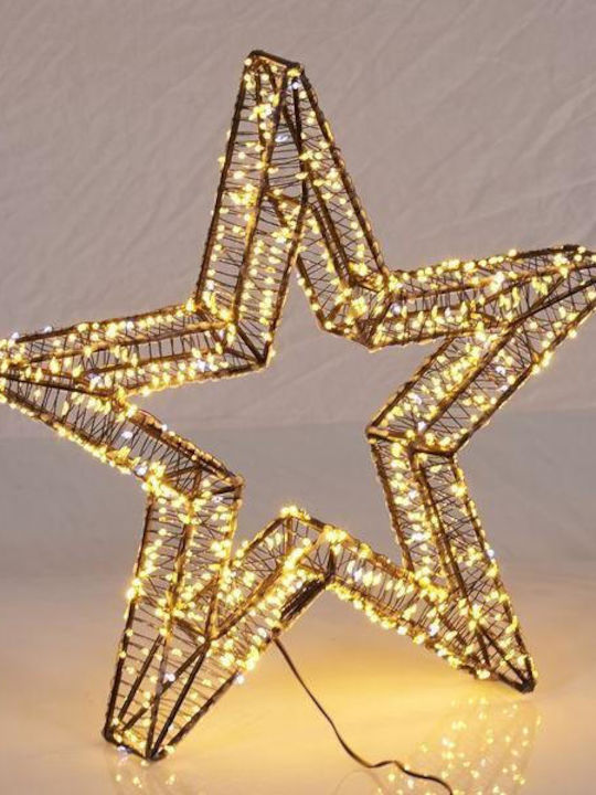 TnS Plastic Illuminated Christmas Decorative Pendant Star 5x5x50cm White