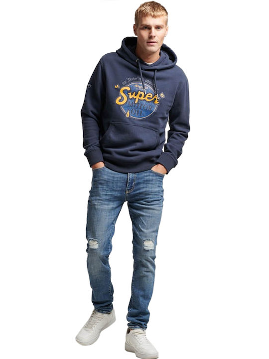 Superdry Workwear Logo Graphic Φούτερ Μπλε.