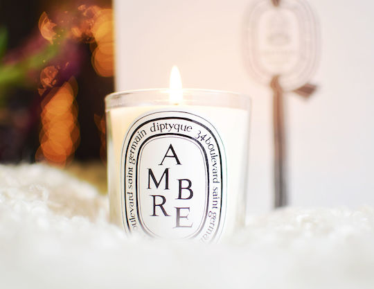 Diptyque Scented Candle Jar with Scent Ambre White 190gr 1pcs