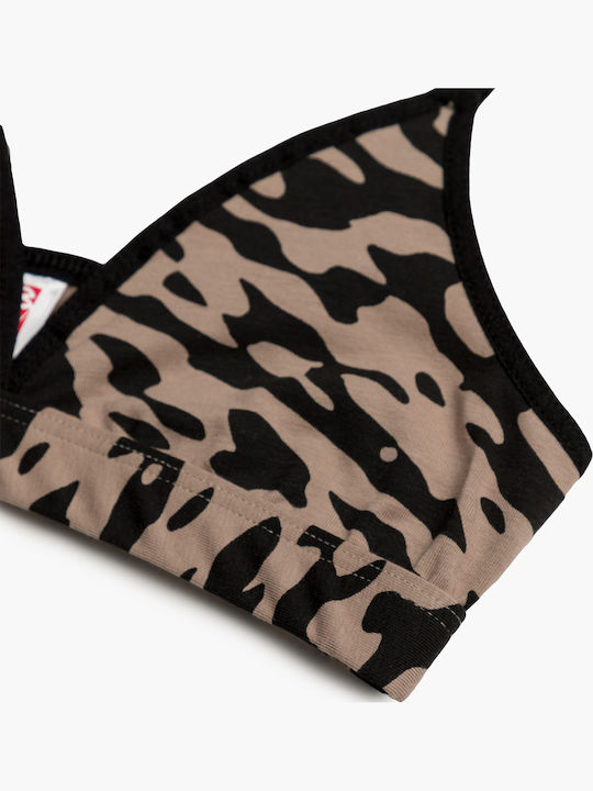 Minerva Teens Army Kids' Bralette Mocha/Black