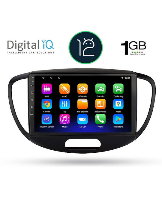 Digital IQ Car Audio System for Audi A7 Hyundai i10 2008-2013 (Bluetooth/USB/WiFi/GPS) with Touch Screen 9"