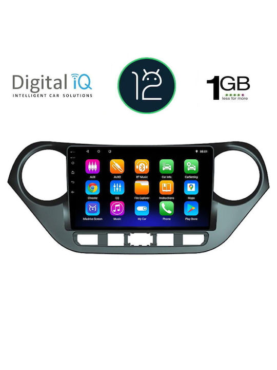 Digital IQ Sistem Audio Auto pentru Hyundai i10 2014-2020 (Bluetooth/USB/WiFi/GPS/Apple-Carplay/Android-Auto) cu Ecran Tactil 9"