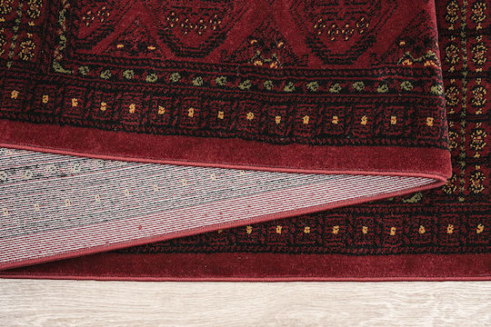 Newplan 2288 Teppich Rechteckig Synthetisch,Polyester/Cotton/Leather mit Fransen Burgundisch