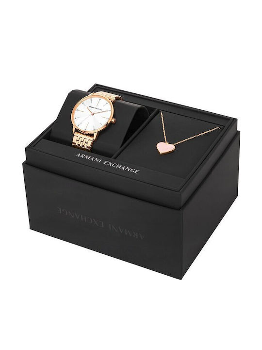 Armani Exchange Ceas de Damă cu Auriu Brățară Metalică