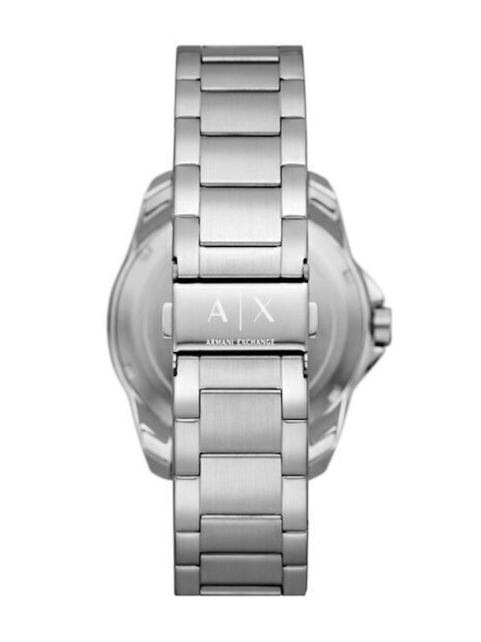 Armani Exchange Ceas Bărbați 44mm Baterie Cu Brățară Argintie Din Oțel Inoxidabil