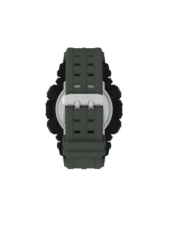 Timex Ufc Redemption Ψηφιακό Ανδρικό Ρολόι Μπαταρίας με Μαύρο Καουτσούκ Λουράκι