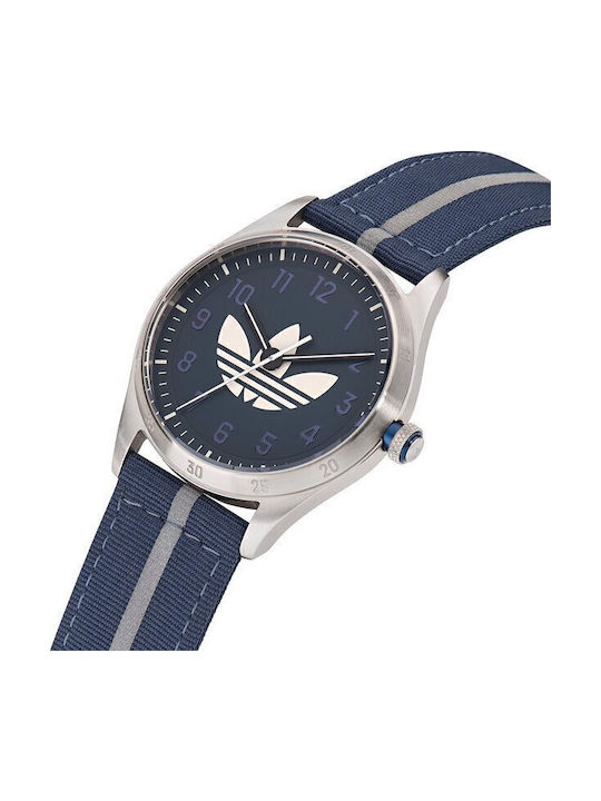 adidas Code Four Men's Watch 42mm Battery with Silver Leather Strap
