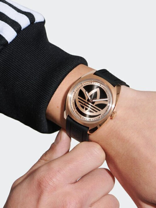 adidas Edition One Ανδρικό Ρολόι 39mm Μπαταρίας με Ροζ Καουτσούκ Λουράκι