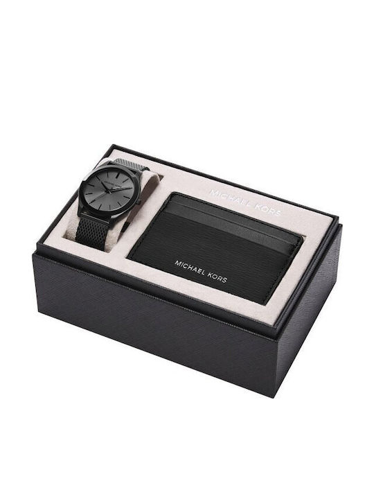Michael Kors Runway Ανδρικό Ρολόι 44mm Μπαταρίας με Μαύρο Μεταλλικό Μπρασελέ