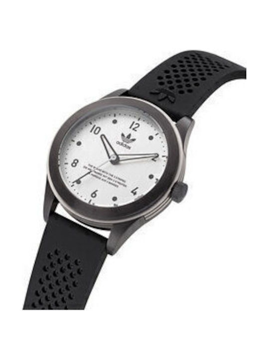 adidas Code Three Ανδρικό Ρολόι 40mm Χρονογράφος Μπαταρίας με Μαύρο Καουτσούκ Λουράκι