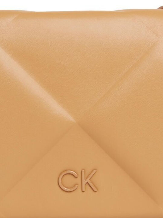 Calvin Klein Re-lock Quilt Women's Bag Shoulder Brown