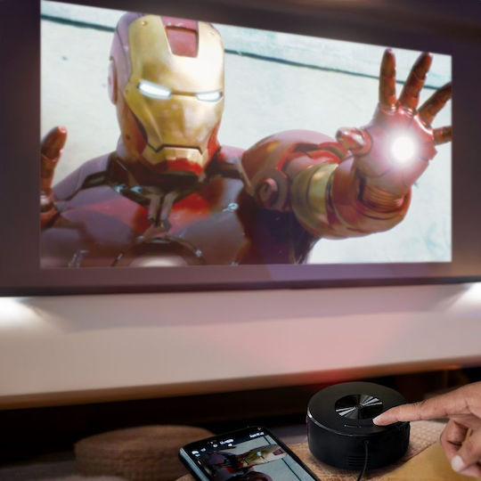 Mikamax Picco Mini Projector LCD Λάμπας LED με Ενσωματωμένα Ηχεία
