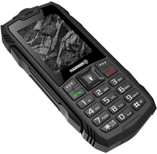 Hammer Rock Dual SIM Κινητό με Κουμπιά Μαύρο