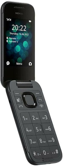 Nokia 2660 Flip Dual SIM Mobile with Buttons (English Menu) Black
