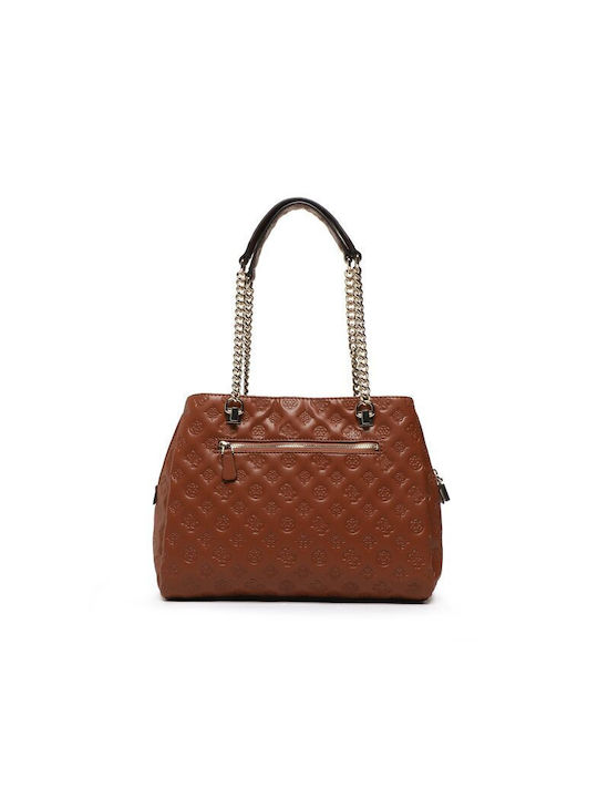 Guess Shoulder / Crossbody Bag with Zipper Brown