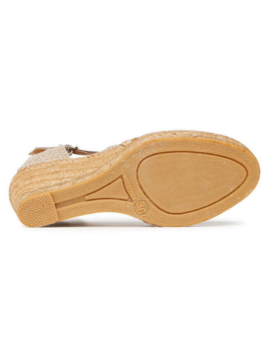 Caldes Damenplattformen im Espadrilles-Stil Braun