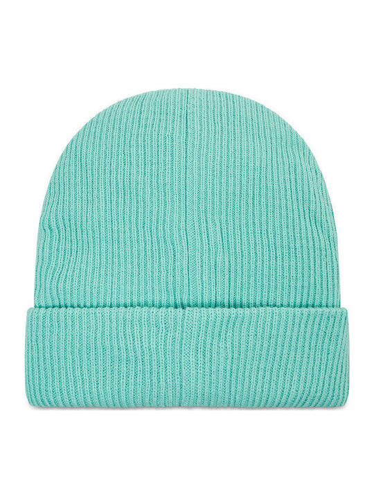 Beanie Frauen Beanie mit Rippstrick in Türkis Farbe