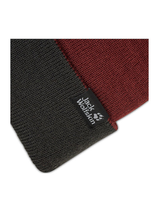Beanie Frauen Beanie mit Rippstrick in Burgundisch Farbe