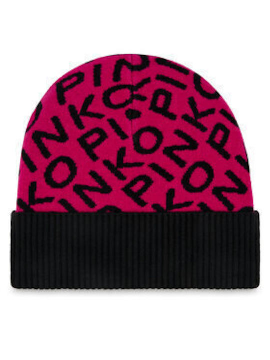 Pinko Knitted Beanie Cap Pink