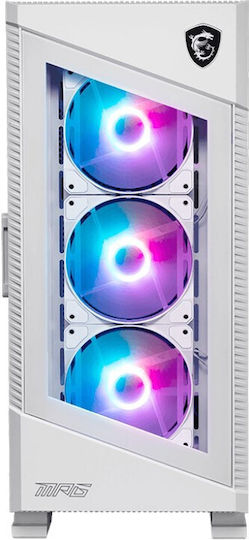 MSI MPG Velox 100R Gaming Middle Tower Carcasă Calculator cu Fereastră Laterală Alb