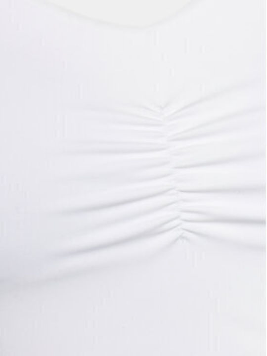 Women's Athletic Sports Bra White with Lining