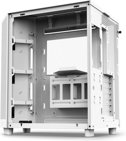 NZXT H6 Flow Gaming Midi Tower Computer Case with Side Window White