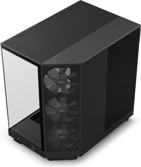 NZXT H6 Flow RGB Gaming Midi Tower Κουτί Υπολογιστή με Πλαϊνό Παράθυρο Μαύρο