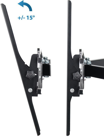 Esperanza ERW004 Βάση Τηλεόρασης Τοίχου έως 70" και 55kg Μαύρο