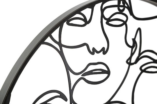 Mauro F Wall Clock Metallic Black Ø50cm