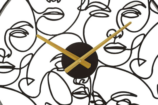 Mauro F Wall Clock Metallic Black Ø50cm